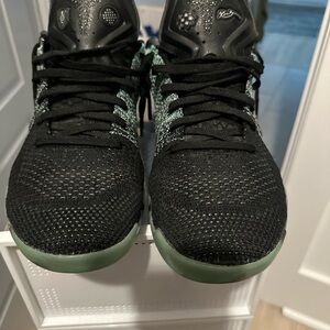 Nike Black and Green High-Top Sneakers